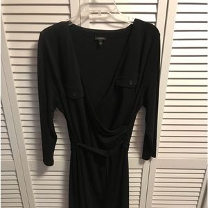 TALBOTS EFFORTLESS JERSEY SIDE TIE DRESS XL Little Black Dress